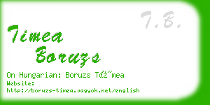 timea boruzs business card